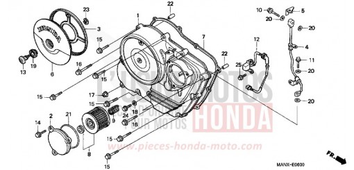 PANNEAU CARTER-MOTEUR D. NX650X de 1999